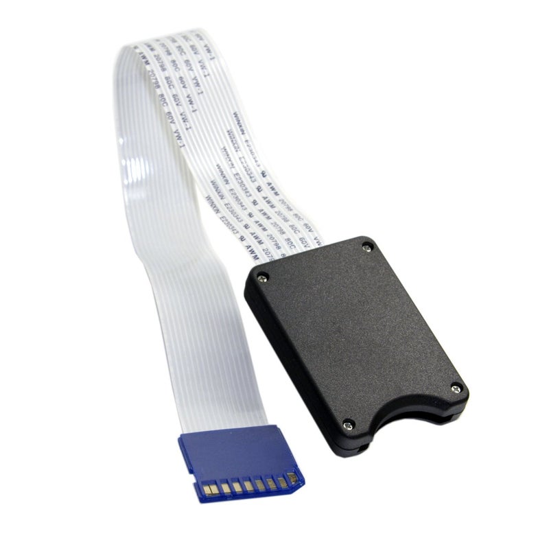 JSER Standard SD SDHC Male to SD Female Extension Memory Card Kit Soft Flat FPC Cable Extender 25cm Compatible for GPS Camera - Image 1